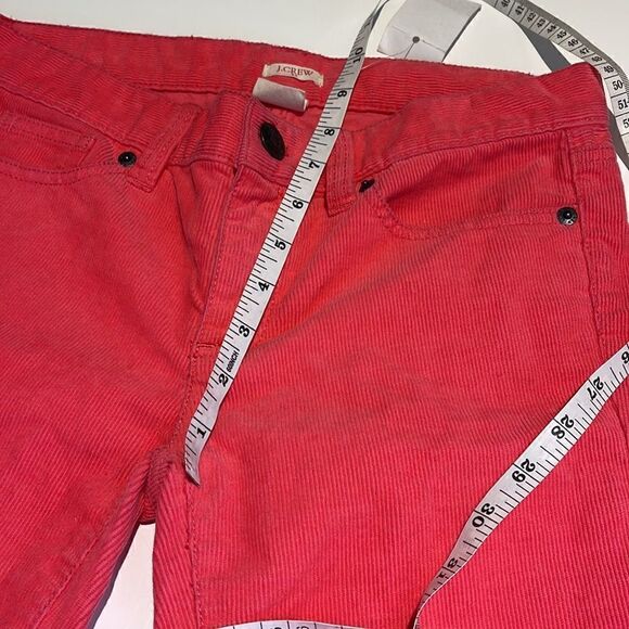 J. Crew Factory Toothpick Skinny Corduroy Pants Size 24 Hot Pink - Picture 8 of 9